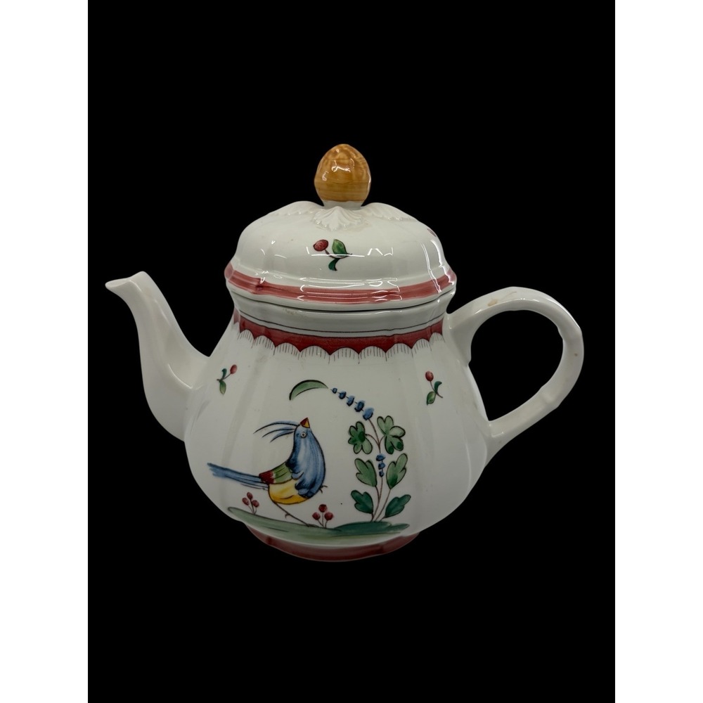 Villeroy & Boch Jardin d'Alsace Fleur Teapot (4 Cup) Bird Floral Vitro-Porcelain